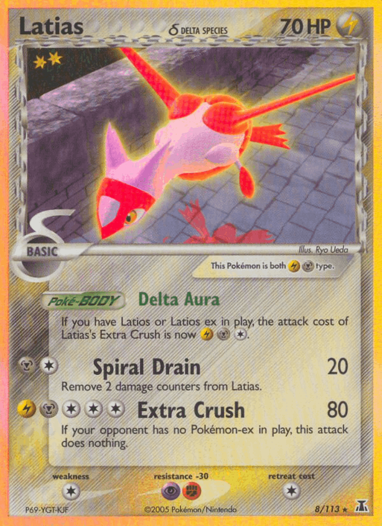Latias δ #8 from Delta Species - Rare Holo - Illustrated by Ryo Ueda