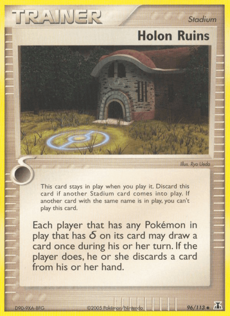 Holon Ruins #96 from Delta Species - Uncommon - Illustrated by Ryo Ueda