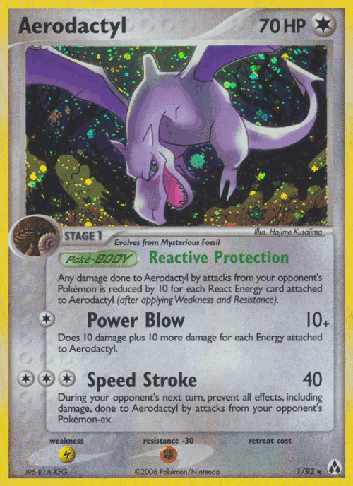 Aerodactyl Pokémon TCG card art