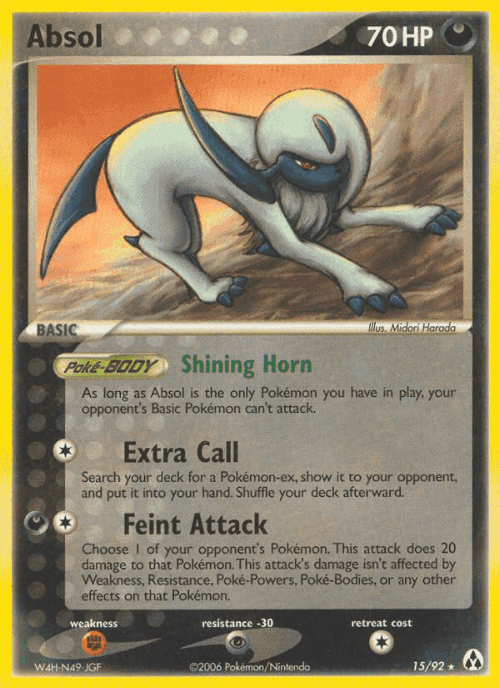 Absol Pokémon TCG card art