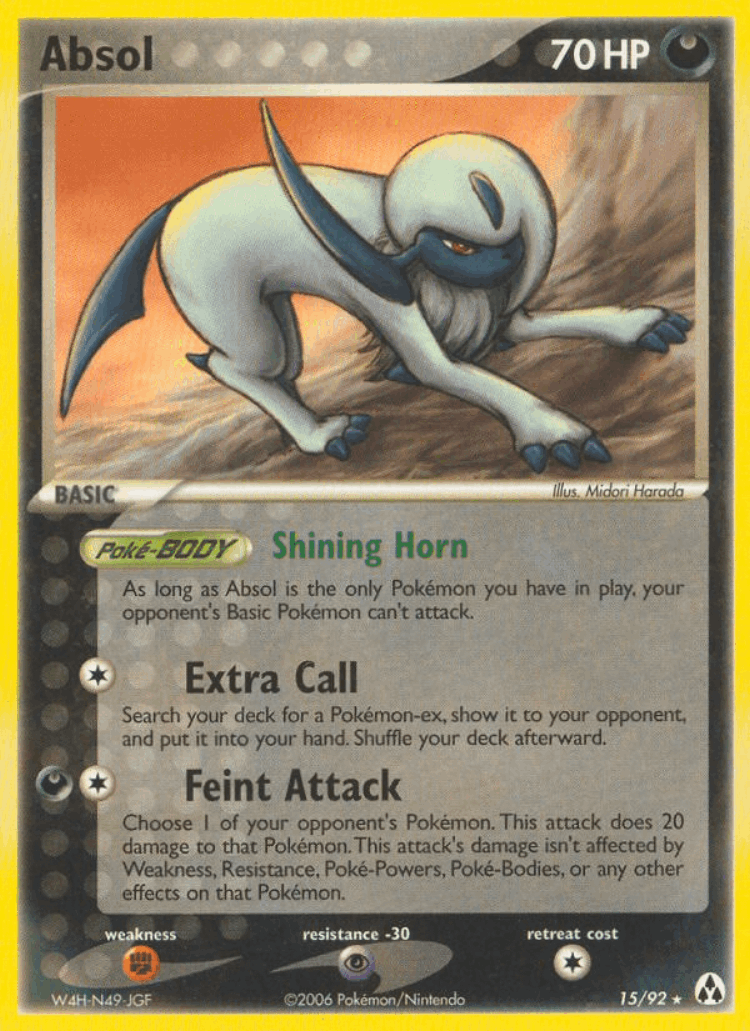 Absol #15 from Legend Maker - Rare - Illustrated by Midori Harada