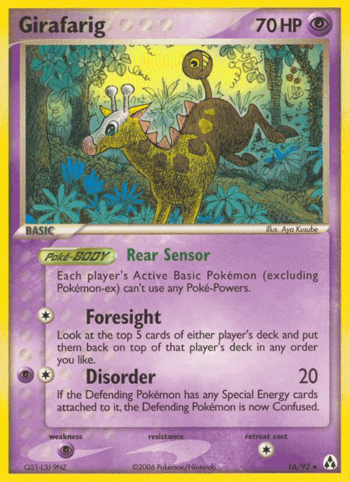 Girafarig #16 from Legend Maker - Rare - Illustrated by Aya Kusube