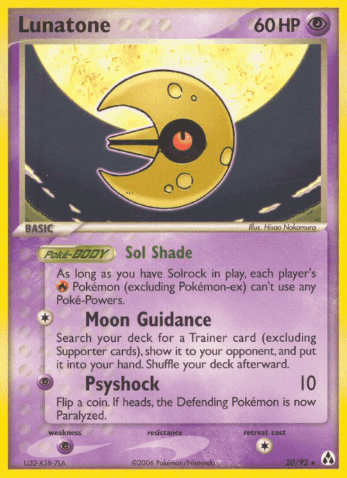 Lunatone Pokémon TCG card art