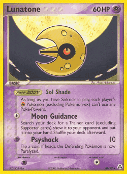 Lunatone Pokémon TCG card art