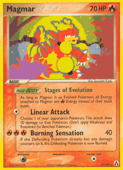 Magmar Pokémon TCG card art