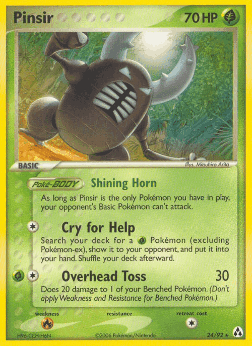 Pinsir Pokémon TCG card art