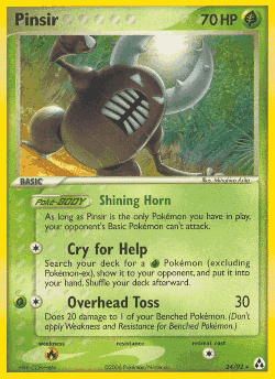 Pinsir Pokémon TCG card art