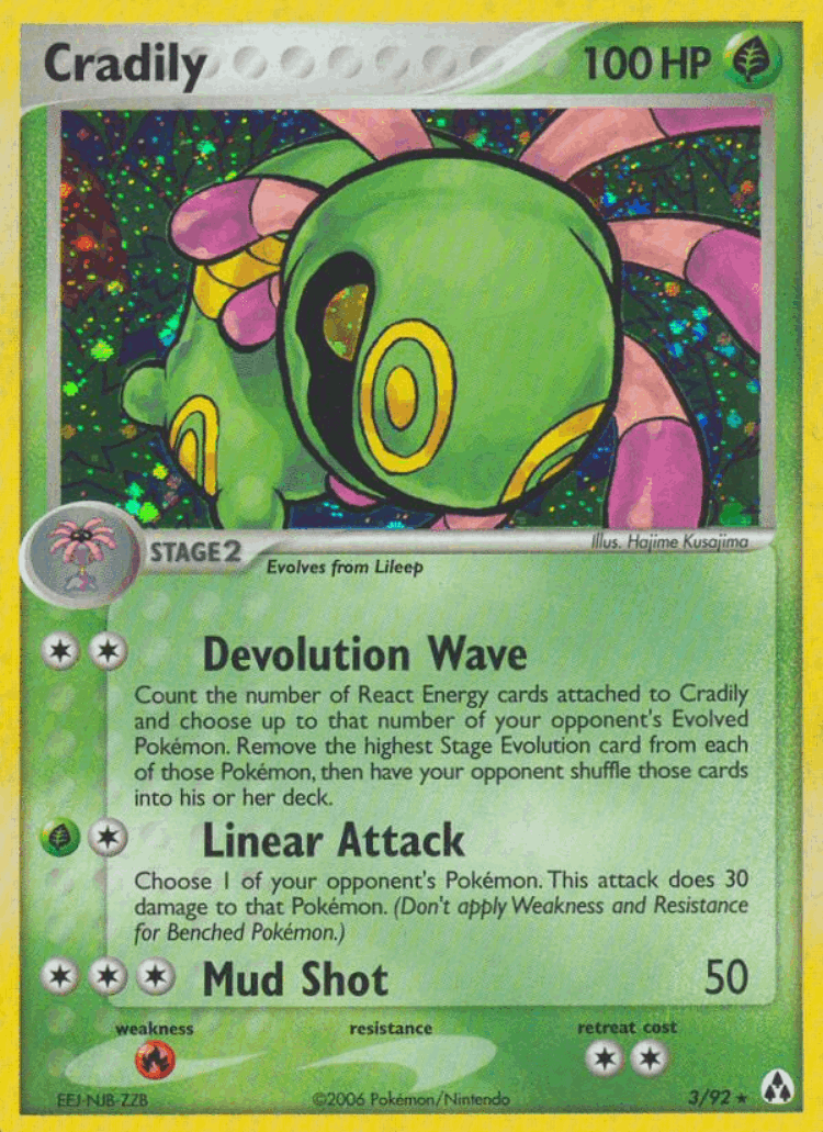 Cradily #3 from Legend Maker - Rare Holo - Illustrated by Hajime Kusajima