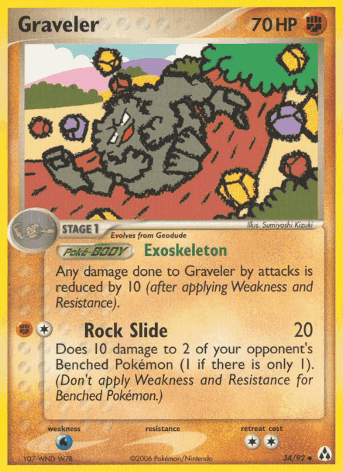 Graveler #34 from Legend Maker - Uncommon - Illustrated by Sumiyoshi Kizuki