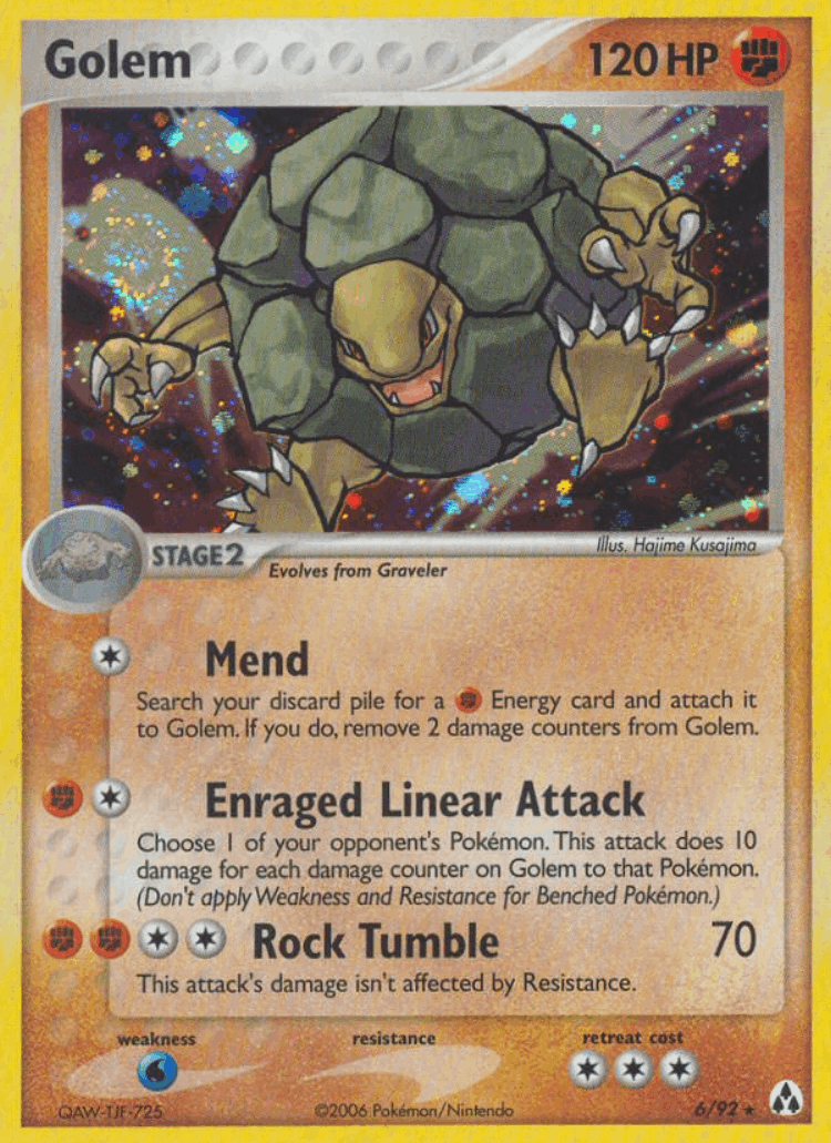 Golem #6 from Legend Maker - Rare Holo - Illustrated by Hajime Kusajima