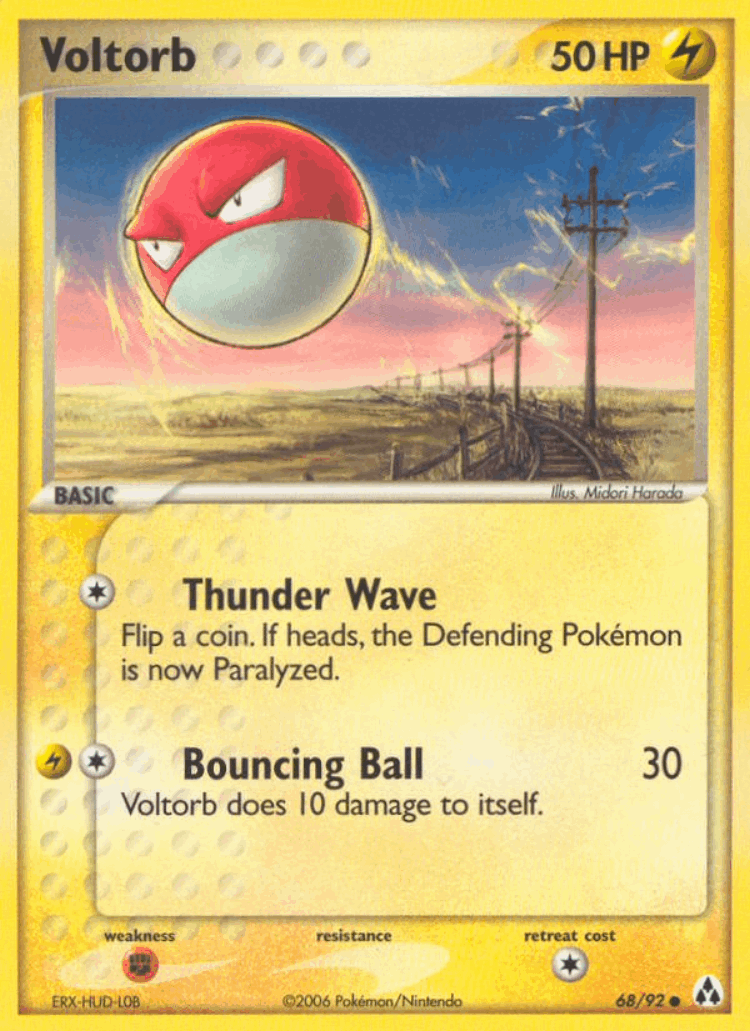 Voltorb #68 from Legend Maker - Common - Illustrated by Midori Harada