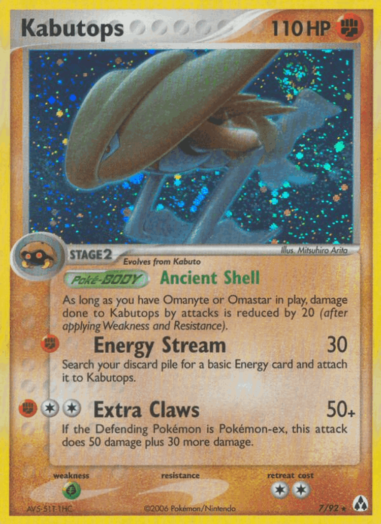 Kabutops #7 from Legend Maker - Rare Holo - Illustrated by Mitsuhiro Arita
