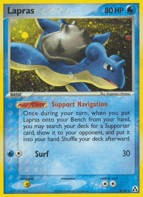 Lapras Pokémon TCG card art