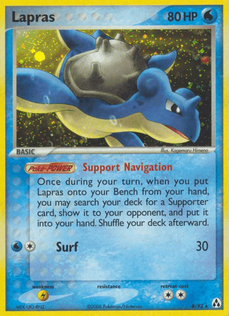 Lapras #8 from Legend Maker - Rare Holo - Illustrated by Kagemaru Himeno