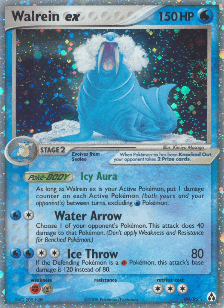 Walrein ex #89 from Legend Maker - Rare Holo EX - Illustrated by Kimiya Masago