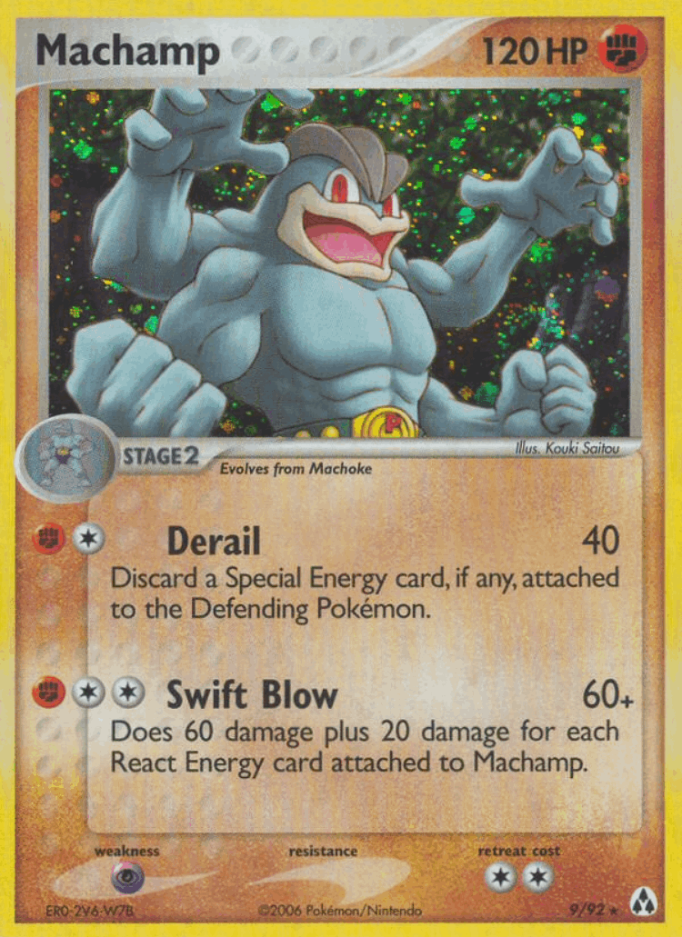 Machamp #9 from Legend Maker - Rare Holo - Illustrated by Kouki Saitou