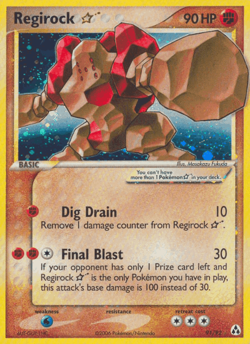 Regirock ☆ 91, Legend Maker