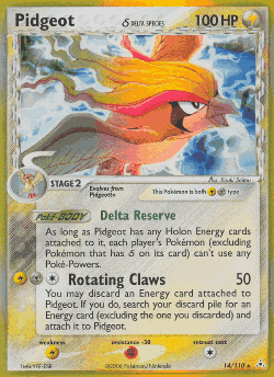 Pidgeot δ Pokémon TCG card art