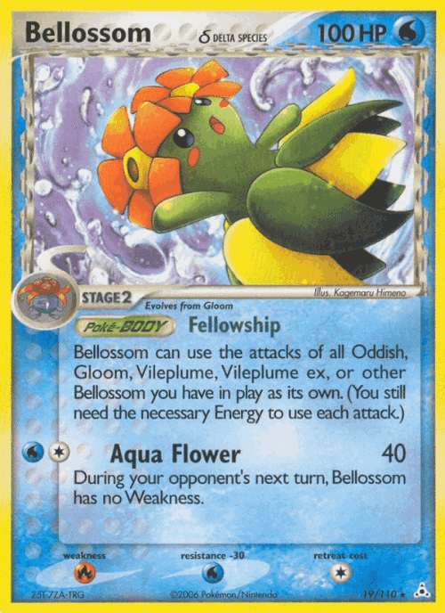 Bellossom δ #19 from Holon Phantoms - Rare - Illustrated by Kagemaru Himeno