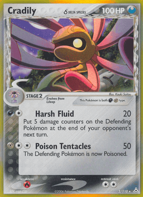 Cradily δ Pokémon TCG card art