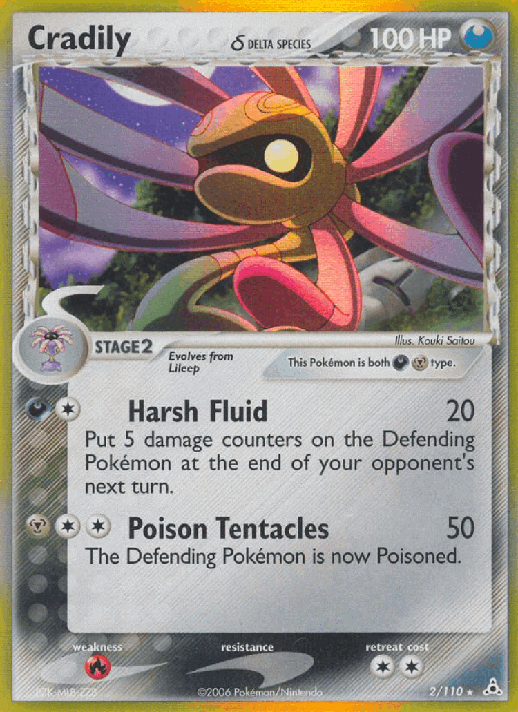 Cradily δ #2 from Holon Phantoms - Rare Holo - Illustrated by Kouki Saitou