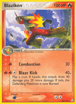 Blaziken Pokémon TCG card art