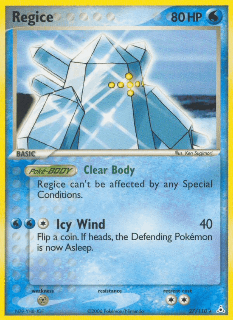 Regice #27 from Holon Phantoms - Rare - Illustrated by Ken Sugimori