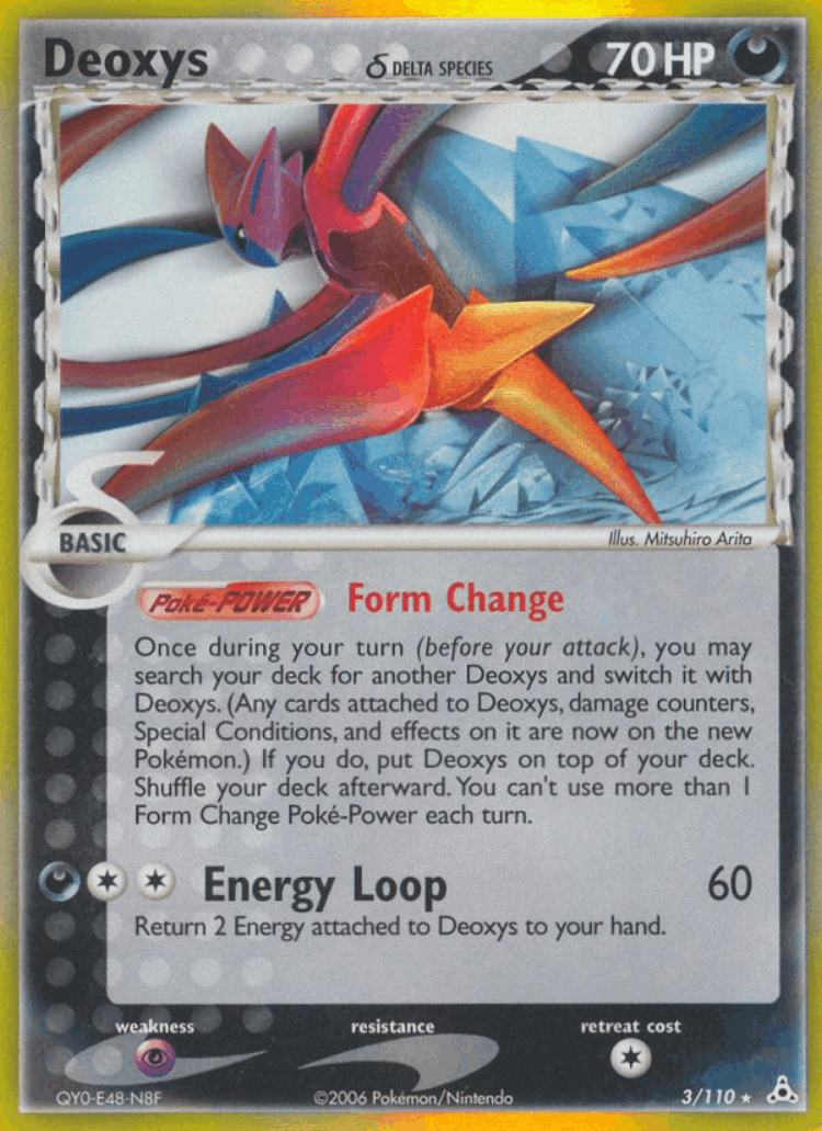Deoxys δ #3 from Holon Phantoms - Rare Holo - Illustrated by Mitsuhiro Arita