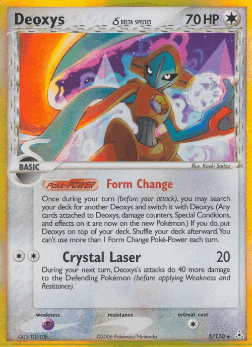 Deoxys δ Pokémon TCG card art