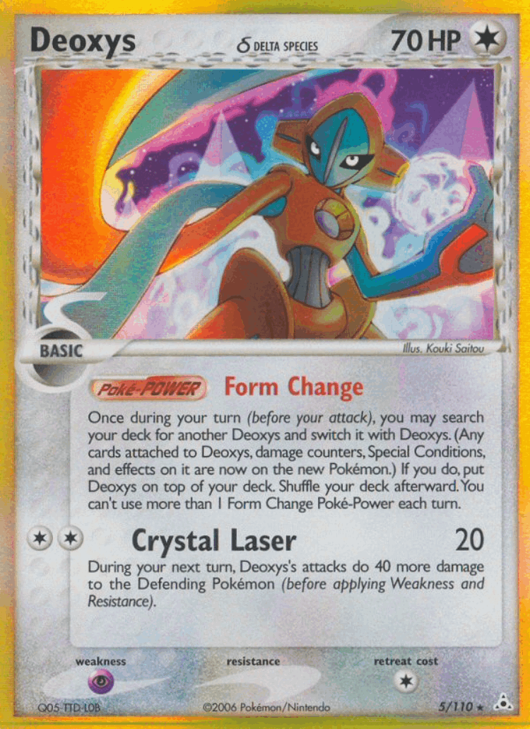 Deoxys δ #5 from Holon Phantoms - Rare Holo - Illustrated by Kouki Saitou