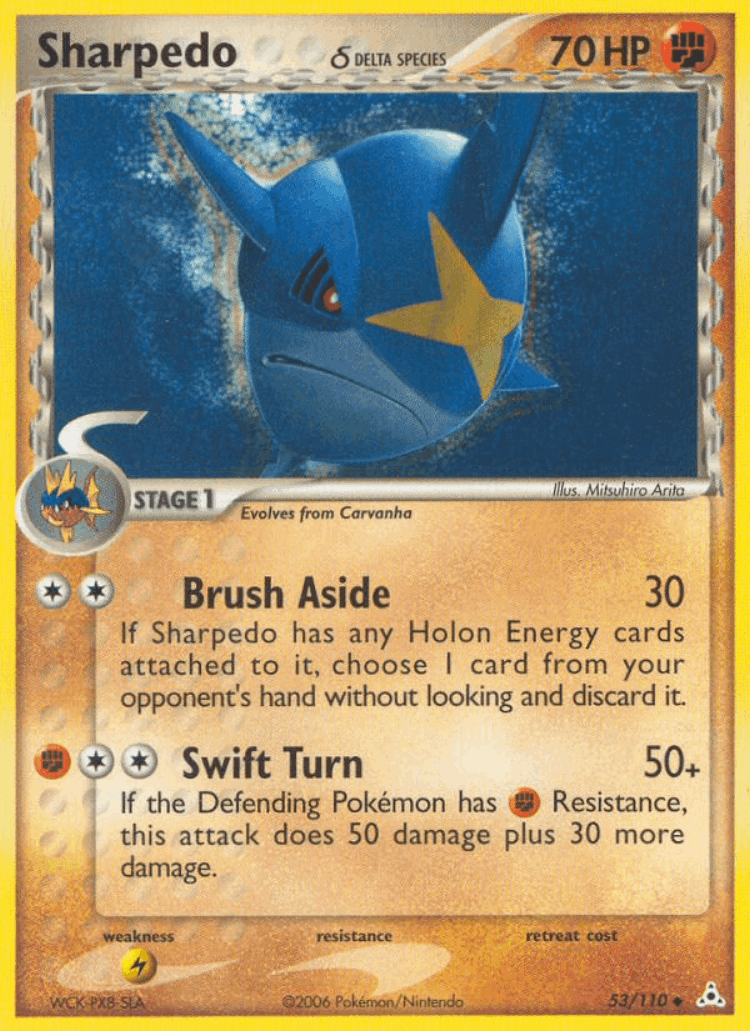 Sharpedo δ #53 from Holon Phantoms - Uncommon - Illustrated by Mitsuhiro Arita