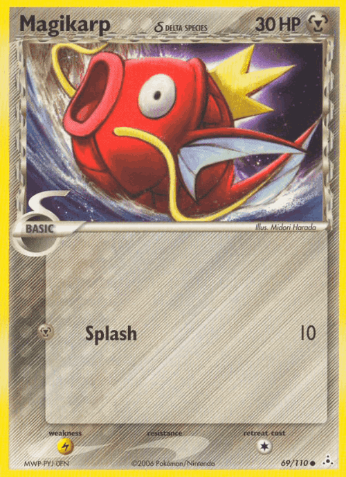 Magikarp δ #69 from Holon Phantoms - Common - Illustrated by Midori Harada