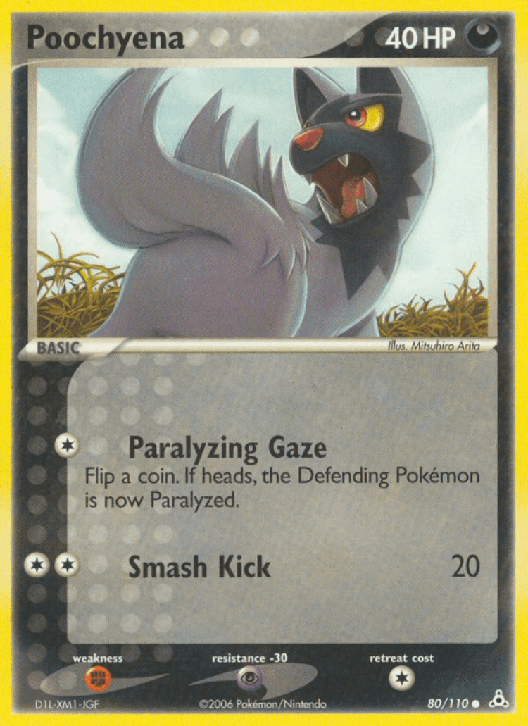 Poochyena #80 from Holon Phantoms - Common - Illustrated by Mitsuhiro Arita