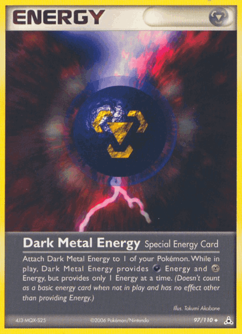 Dark Metal Energy Pokémon TCG card art