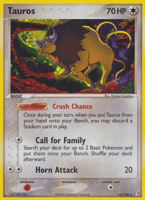 Tauros Pokémon TCG card art