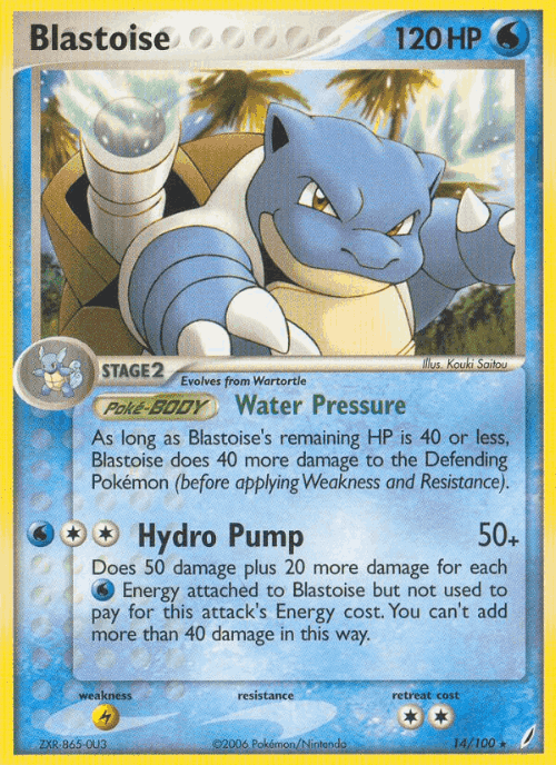 Blastoise Pokémon TCG card art