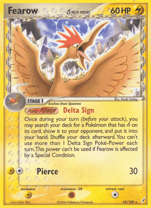 Fearow δ Pokémon TCG card art