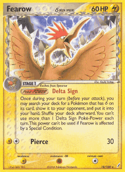 Fearow δ Pokémon TCG card art