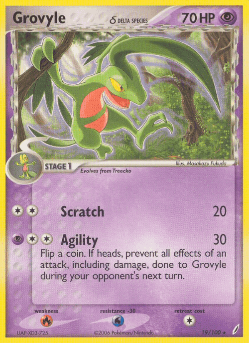 Grovyle δ Pokémon TCG card art