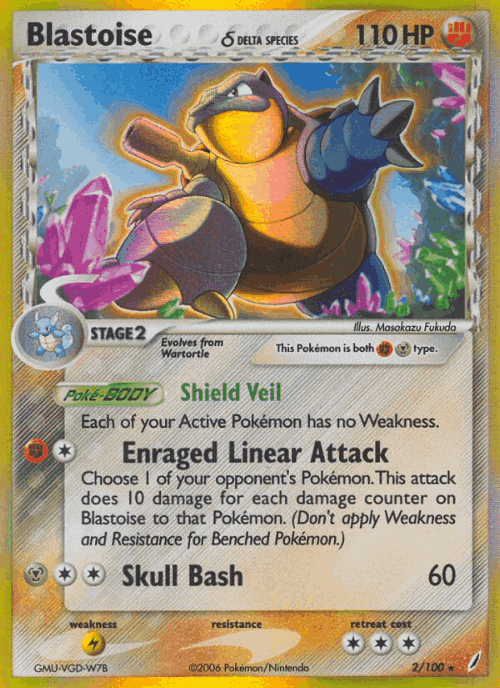 Blastoise δ Pokémon TCG card art