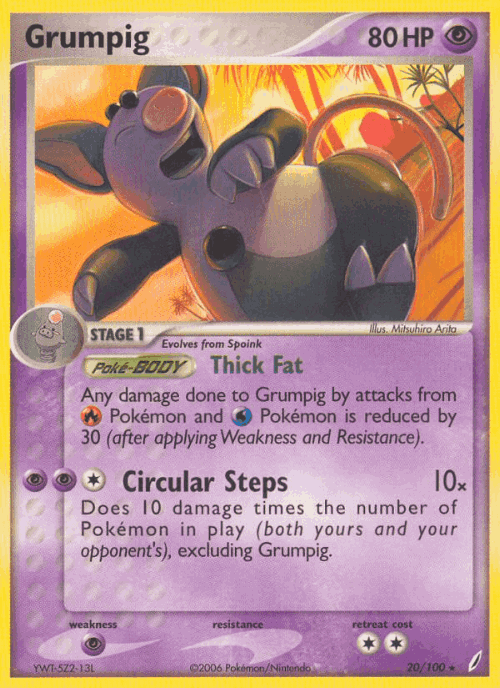 Grumpig Pokémon TCG card art