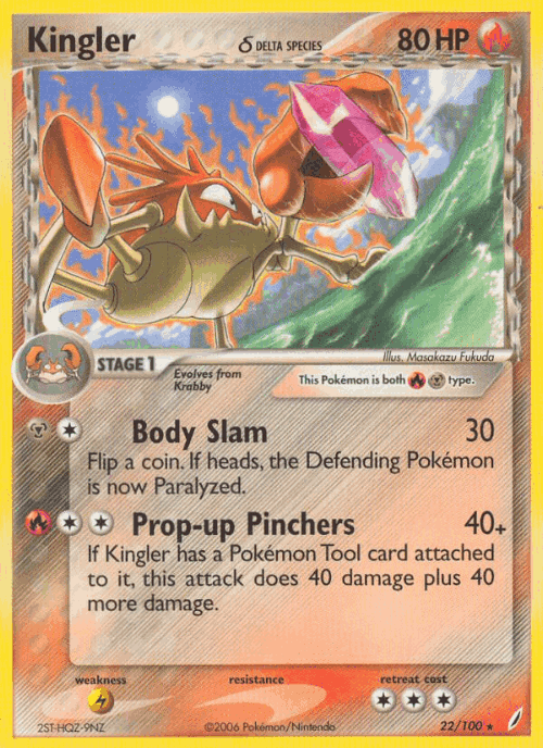 Kingler δ Pokémon TCG card art