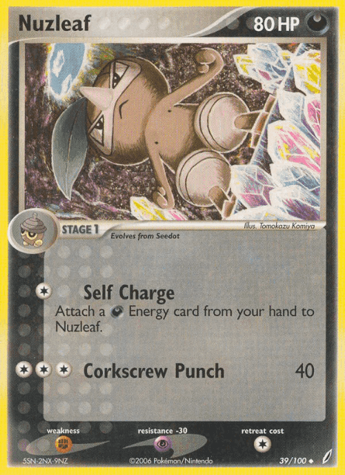 Nuzleaf #39 from Crystal Guardians - Uncommon - Illustrated by Tomokazu Komiya