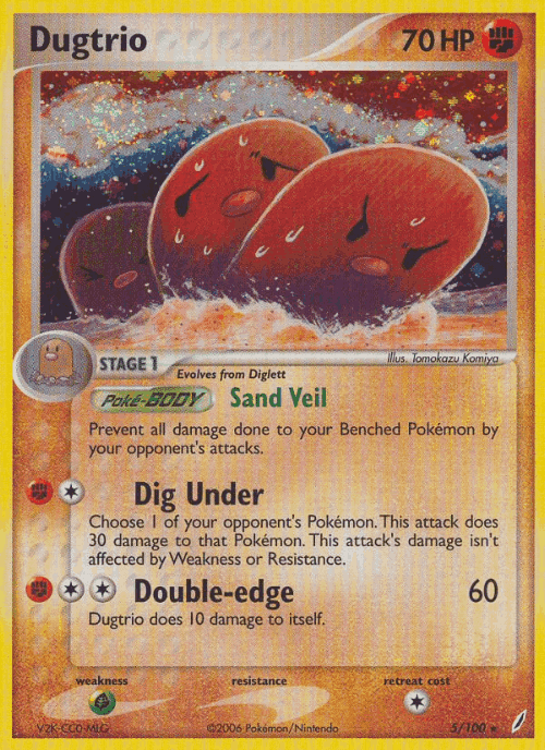 Dugtrio Pokémon TCG card art