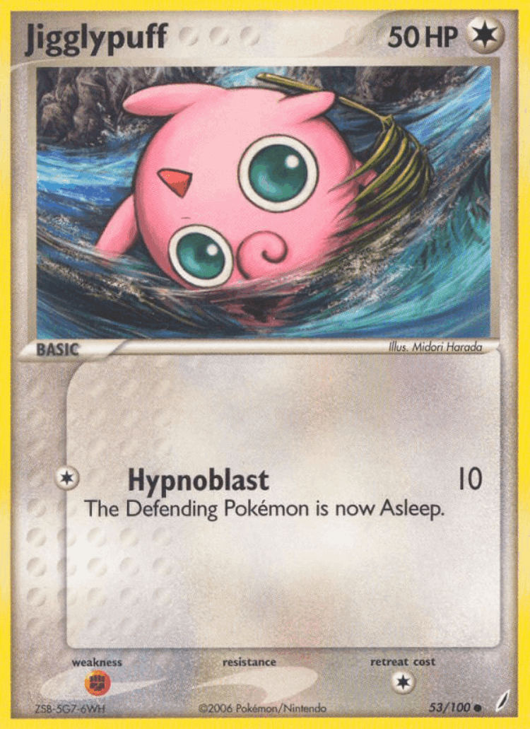 Jigglypuff #53 from Crystal Guardians - Common - Illustrated by Midori Harada