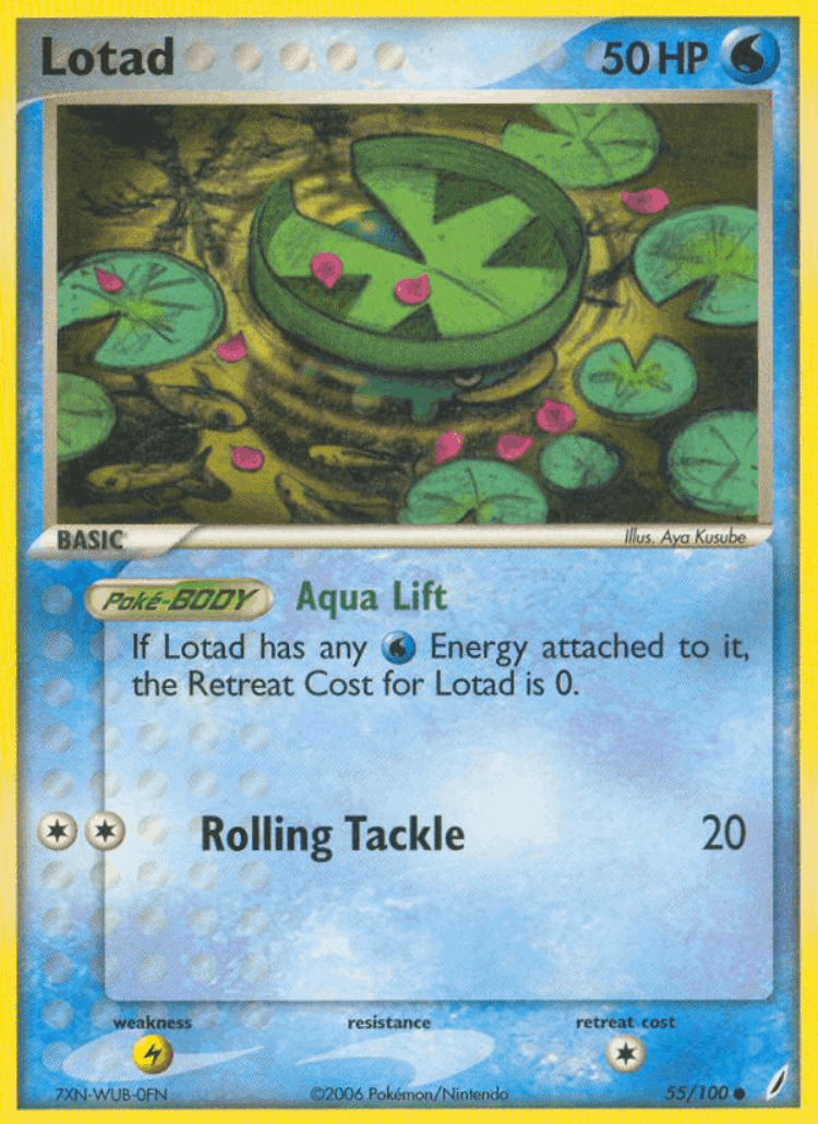 Lotad #55 from Crystal Guardians - Common - Illustrated by Aya Kusube