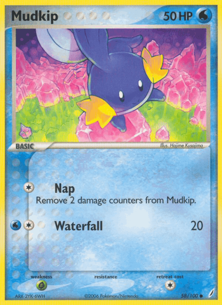 Mudkip #58 from Crystal Guardians - Common - Illustrated by Hajime Kusajima