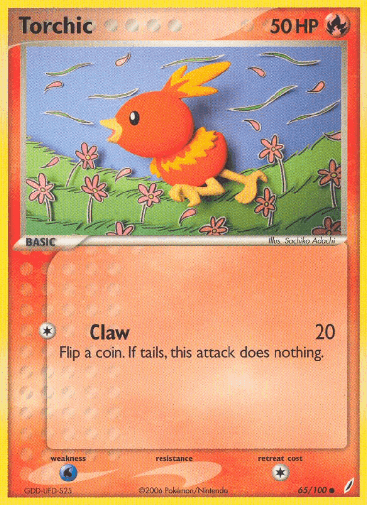 Torchic #65 from Crystal Guardians - Common - Illustrated by Sachiko Adachi