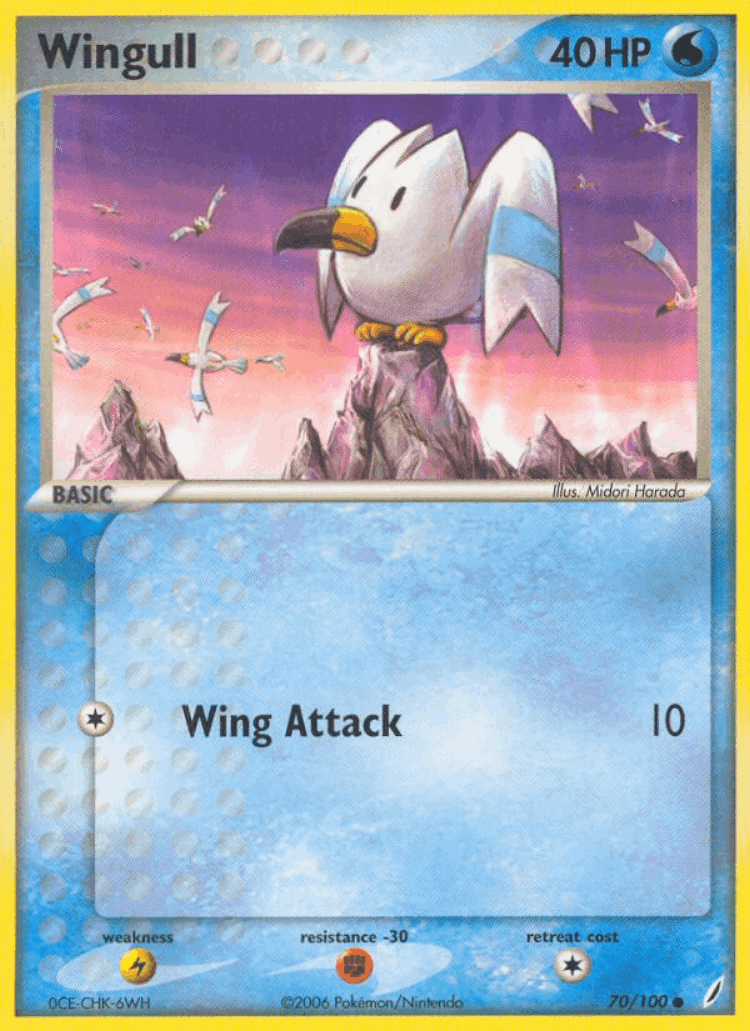 Wingull #70 from Crystal Guardians - Common - Illustrated by Midori Harada