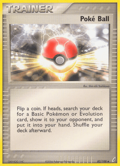 Poké Ball #82 from Crystal Guardians - Uncommon - Illustrated by Shin-ichi Yoshikawa